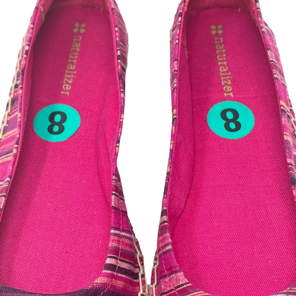 Naturalizer women's Magenta fabric espadrille flats size 8 NWOT